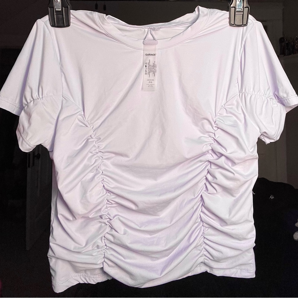 Garage light purple, scrunch crop top - size: S